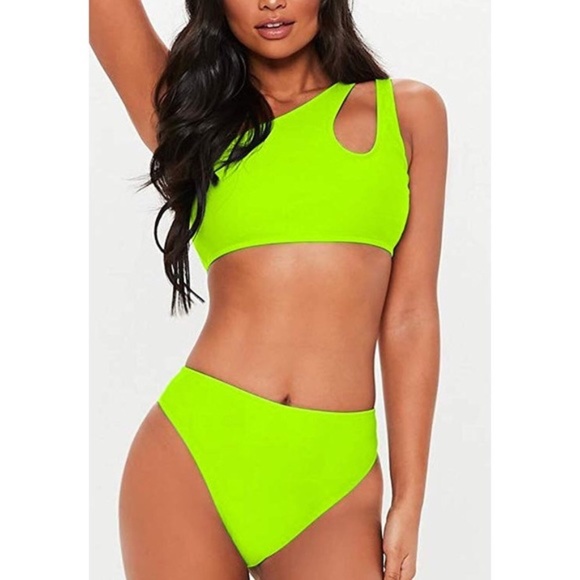 Other - cutout two piece high waist swimsuit